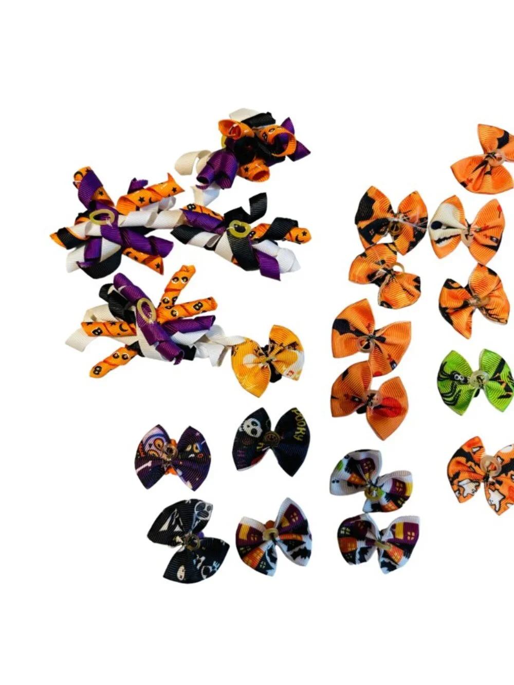 25 pc adorable Halloween bows and hair accessories